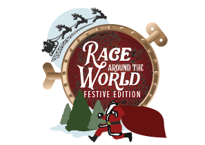 race around the world festive logo festive team building